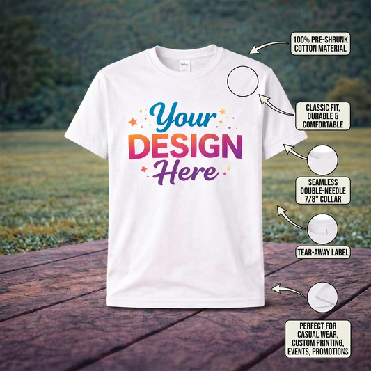 Custom Personalized T-Shirt | Classic Heavy Cotton Tee